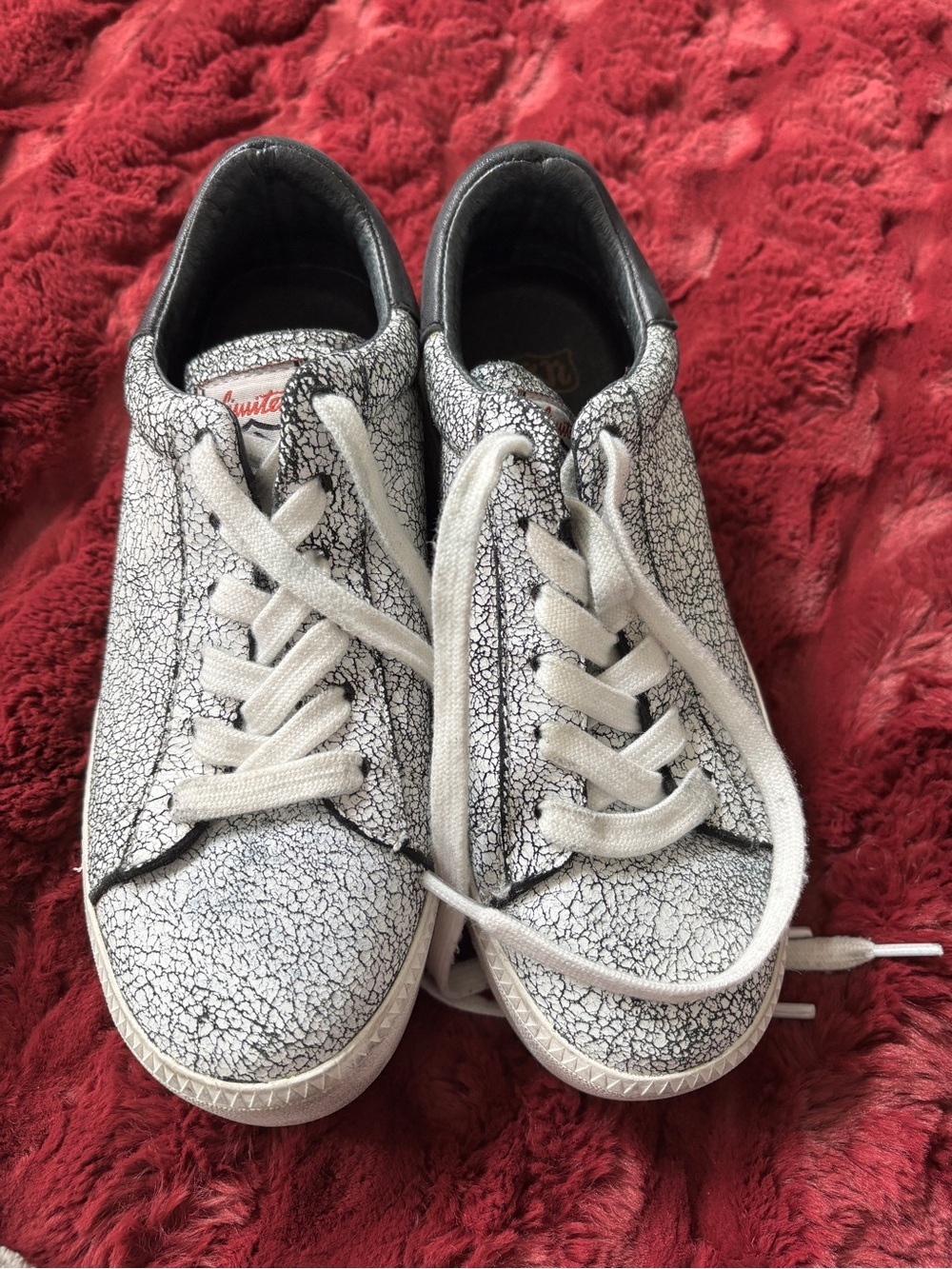 Ash limited edition Crackle-Pattern Low Top Sneakers - White size 35